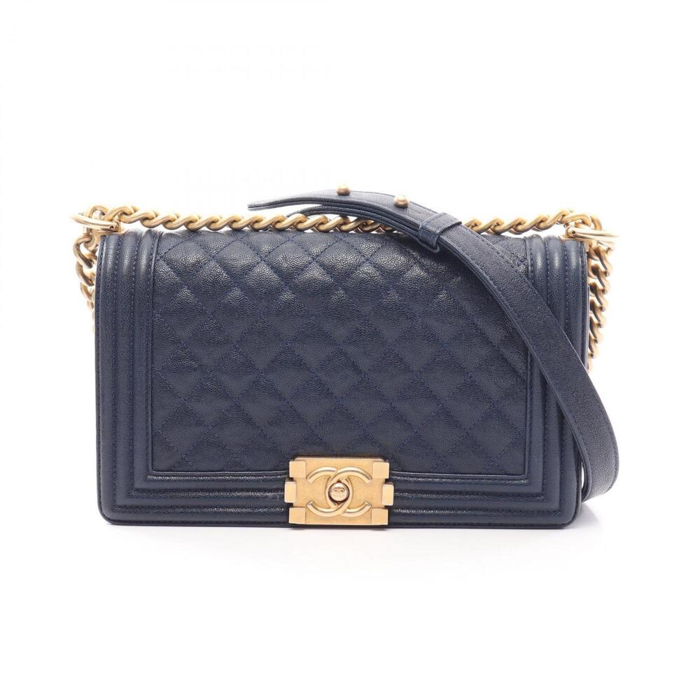 Chanel Boy Shoulder Bag/Handbag, Caviar Leather (Grained Calfskin), Women's, ...